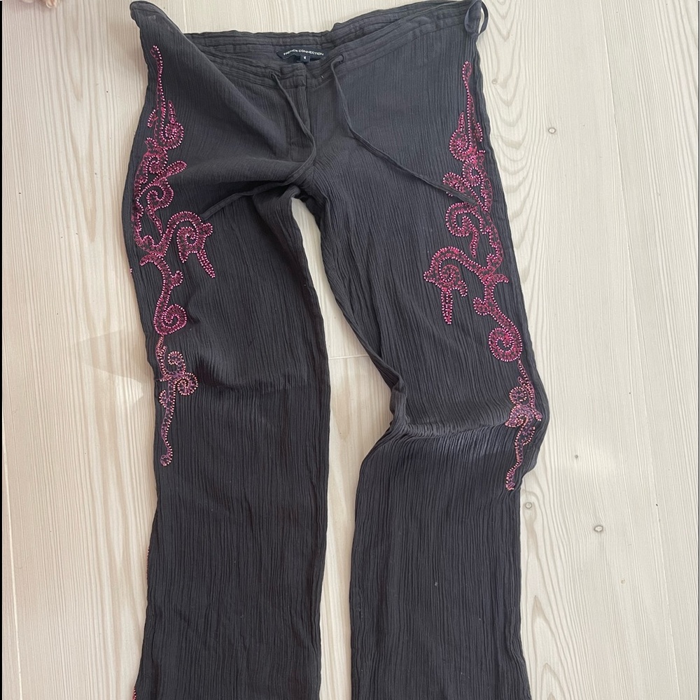French connection headed cotton drawstring pants - 4
